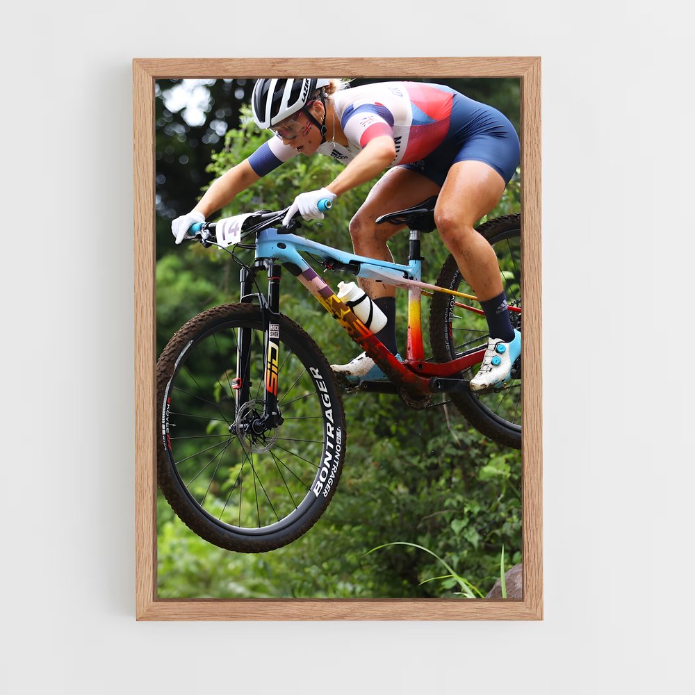 Poster Cycliste Éthéré – affiche Cyclisme (vue 4)